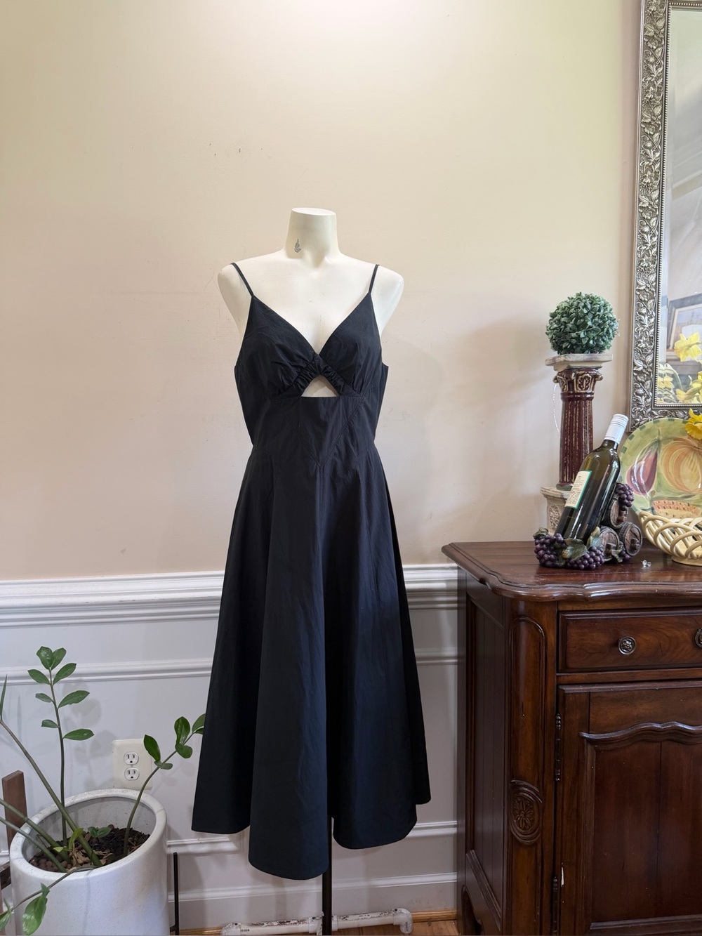 T Alexander Wang Black Spaghetti Strap Fit-and-Flare Dress